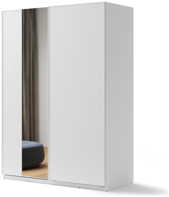 Nowoczesna szafa przesuwna 170 cm z lustrem i półkami MAXI