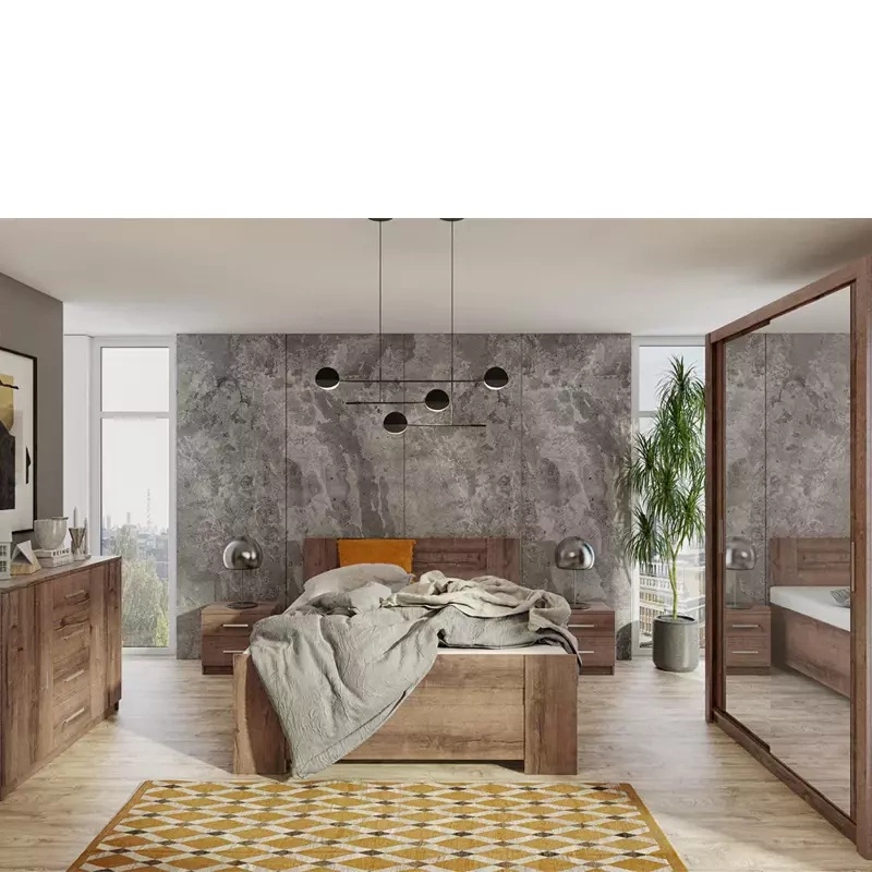 Nowoczesne meble do sypialni dąb monastery BELLA 1