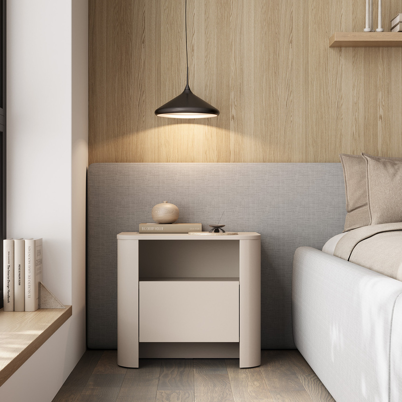 Kaszmirowa szafka nocna 57 cm z szufladą BELVI