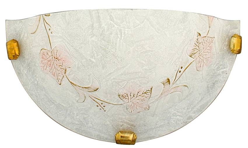 Złoty kinkiet ścienny klasyczny do salonu 30 cm BONA szkło