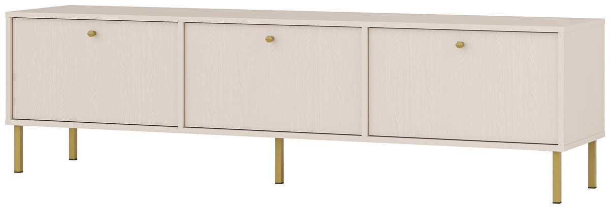 Trzydrzwiowa szafka pod telewizor 180 cm TOKEN beż piaskowy