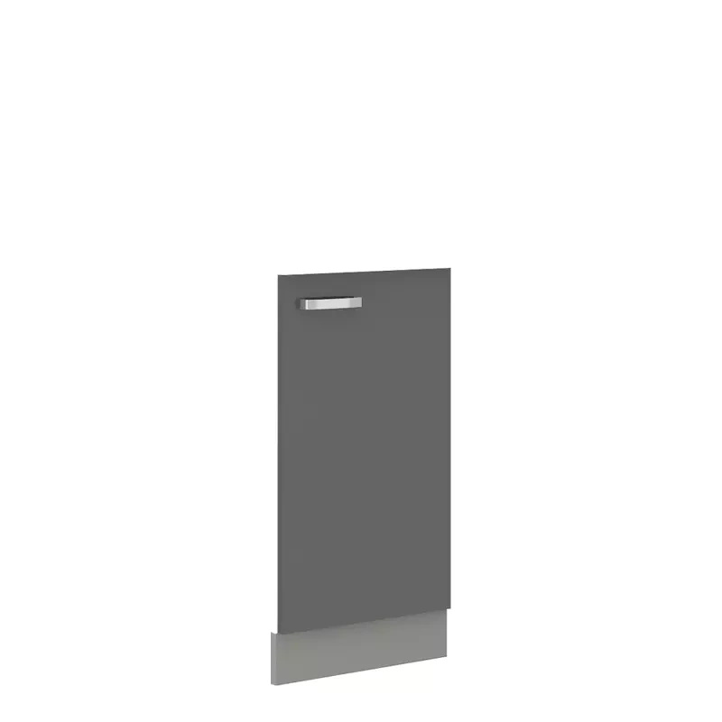 Front do zmywarki z zakrytym panelem sterującym 45 cm Szary połysk SILVER