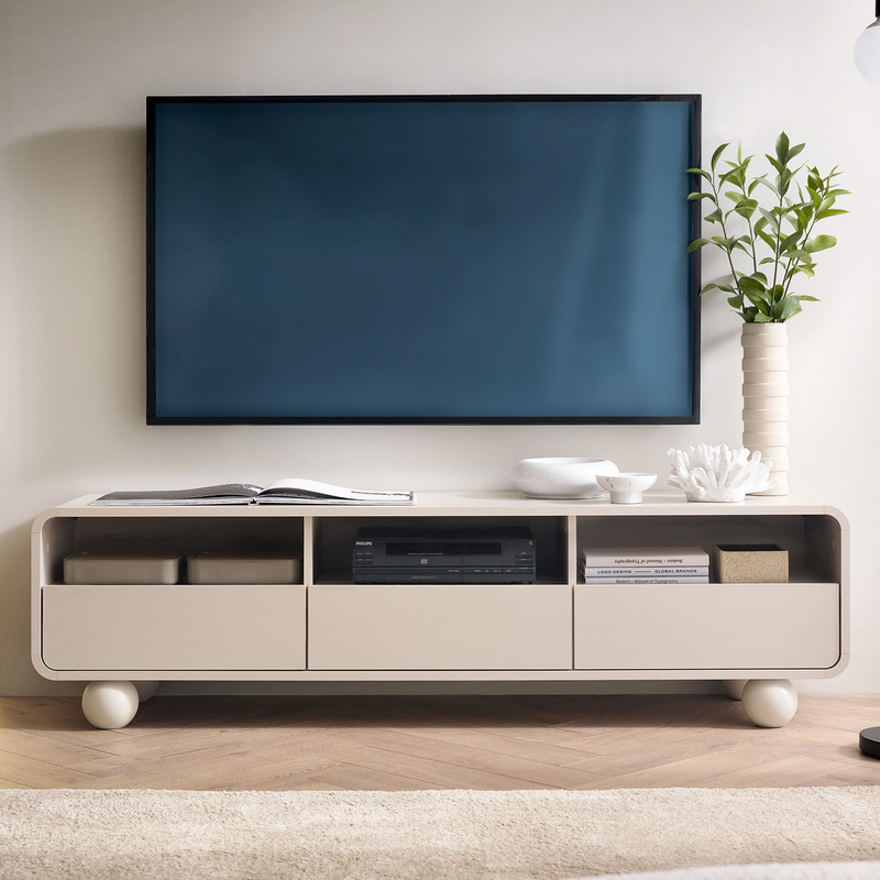 Szafka RTV z szufladami do salonu 160 cm kaszmir AVELON