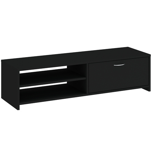 Czarna szafka RTV 120 cm do salonu nowoczesna CORTA