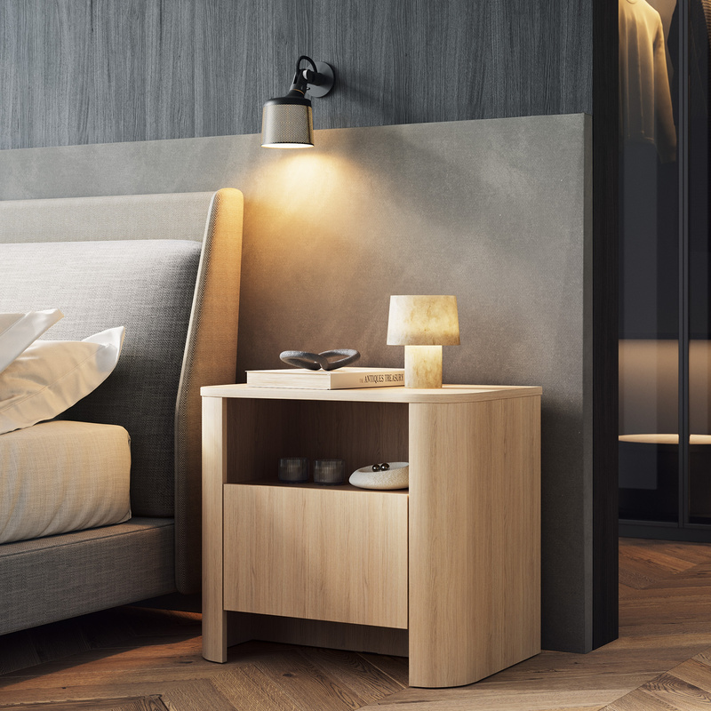 Szafka nocna 57 cm z szufladą dąb vicenza BELVI