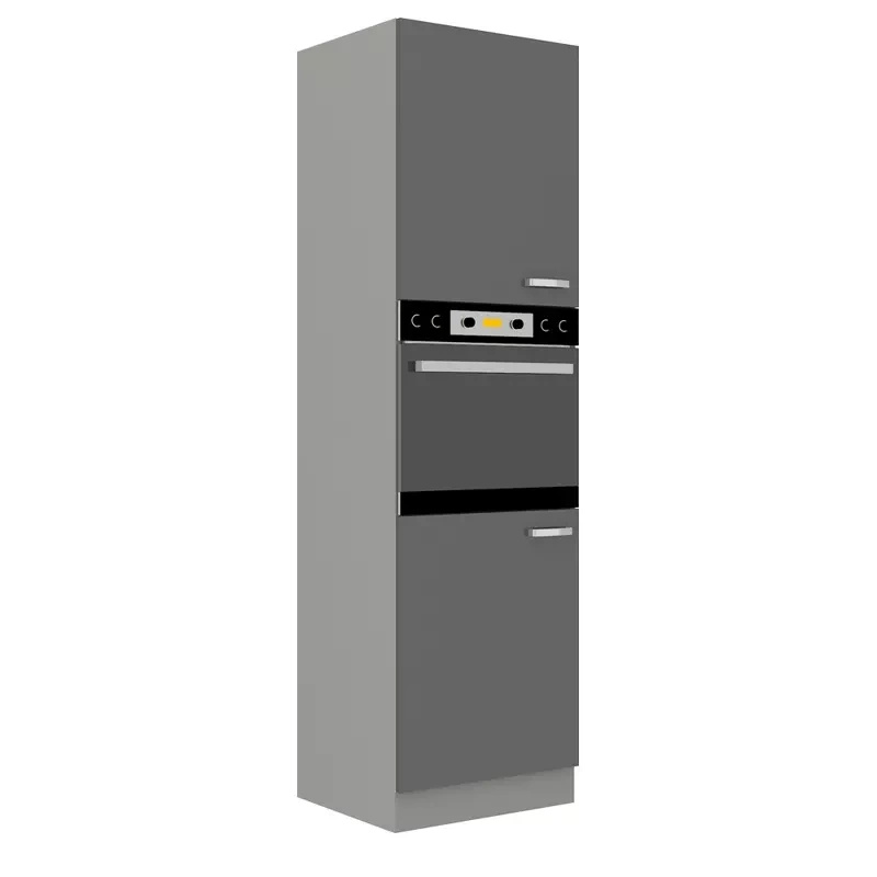 Tania szafka kuchenna pod zabudowę szary połysk 60 cm SILVER