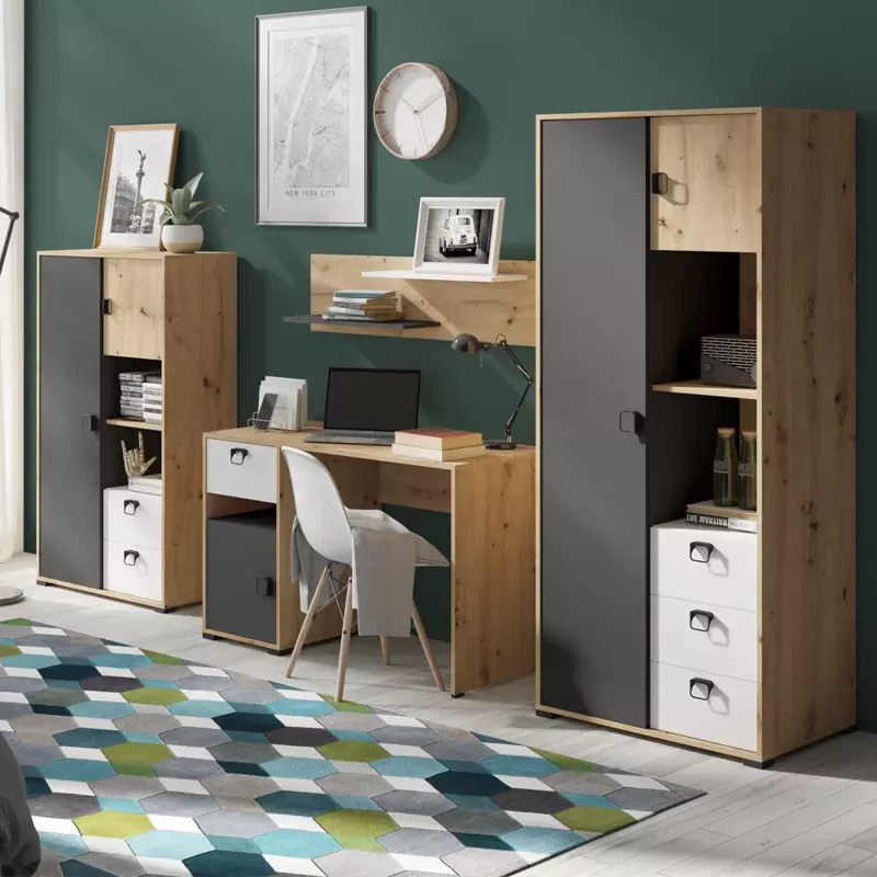 Nowoczesna meblościanka młodzieżowa z biurkiem CAMERUN