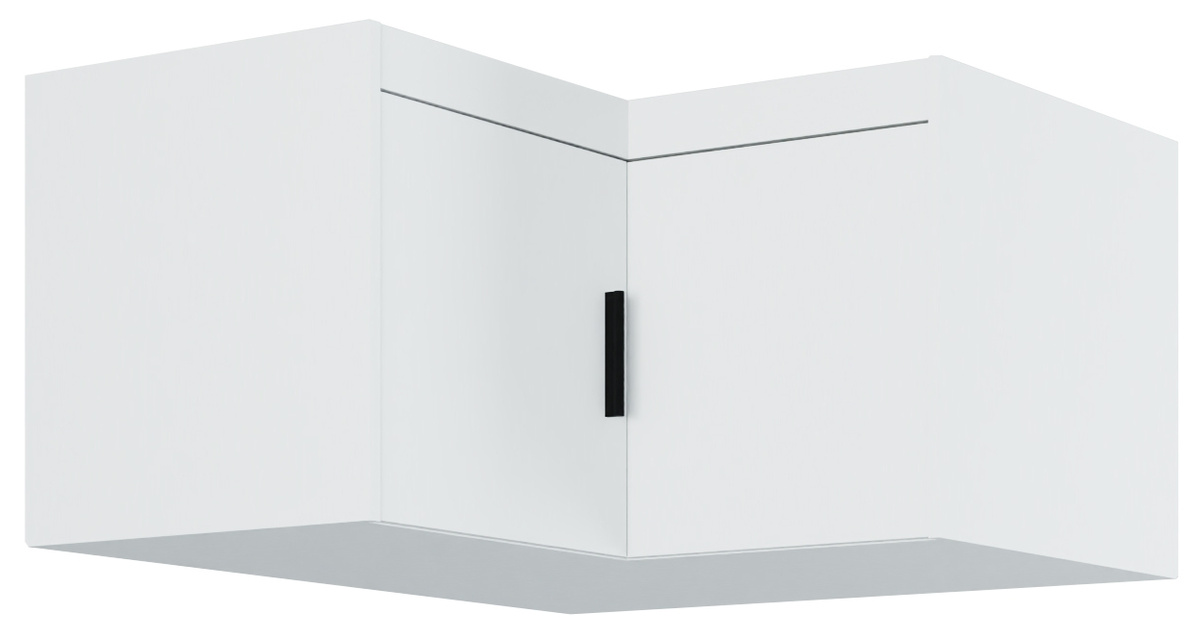 Biała nadstawka na szafę narożną 98x98 cm KUBA