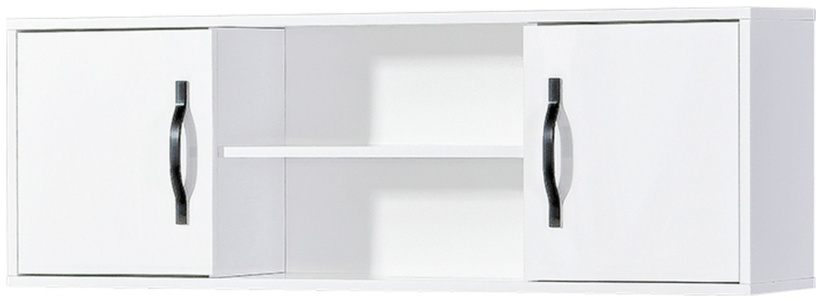 Biała nowoczesna szafka wisząca półotwarta 120 cm PULSA