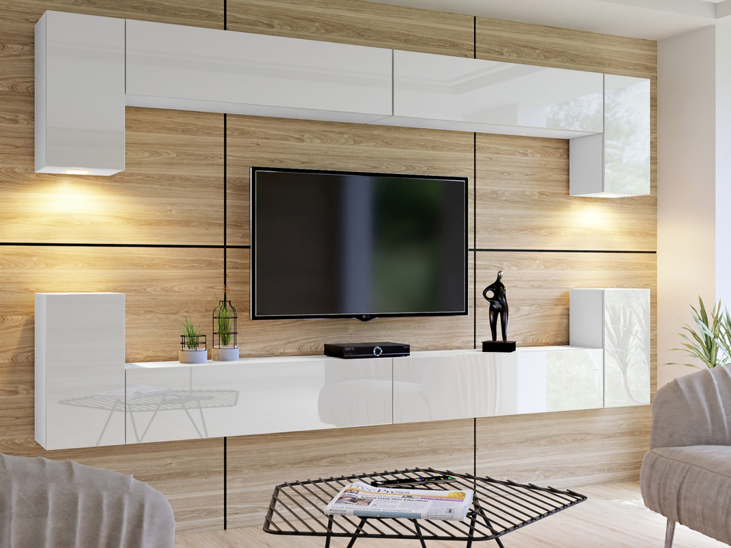 Meble do salonu biały połysk PREMIUM