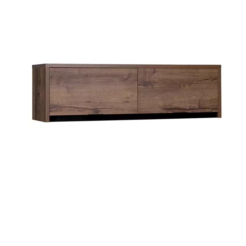 Praktyczna szafka wisząca 120 cm dąb monastery/czarny połysk DENIS