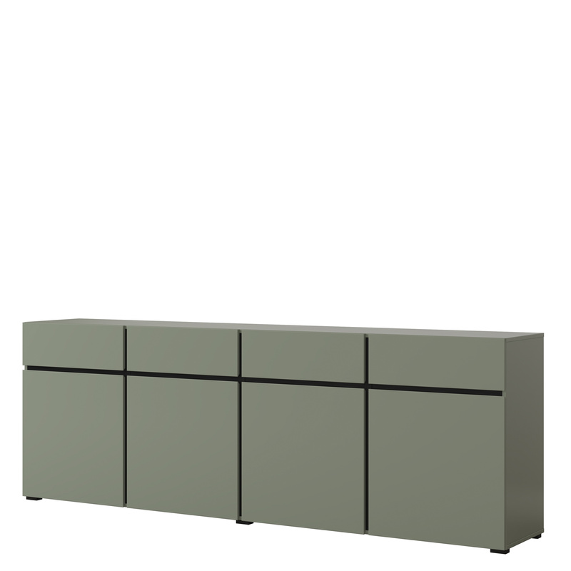Nowoczesna komoda z szufladami do salonu 225 cm zielony CROSS