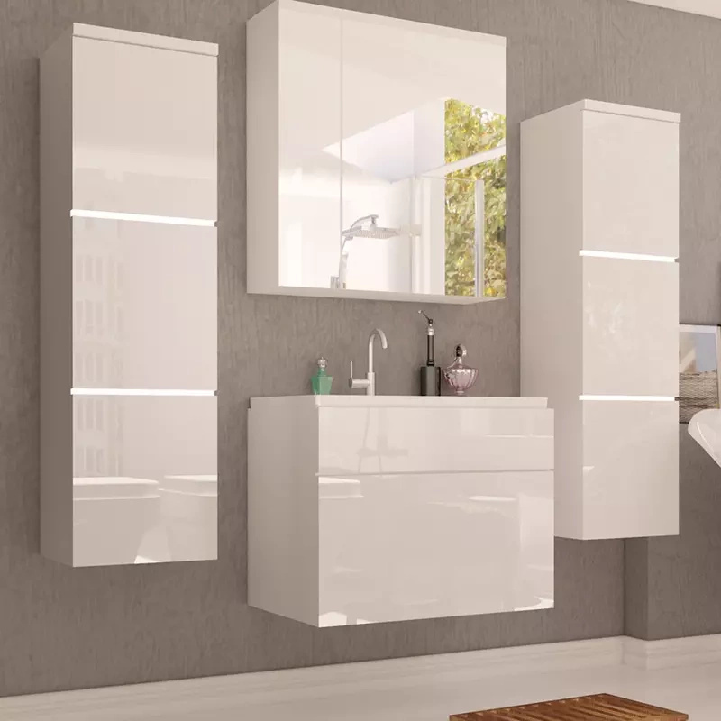 Tanie meble łazienkowe biały połysk PARIS