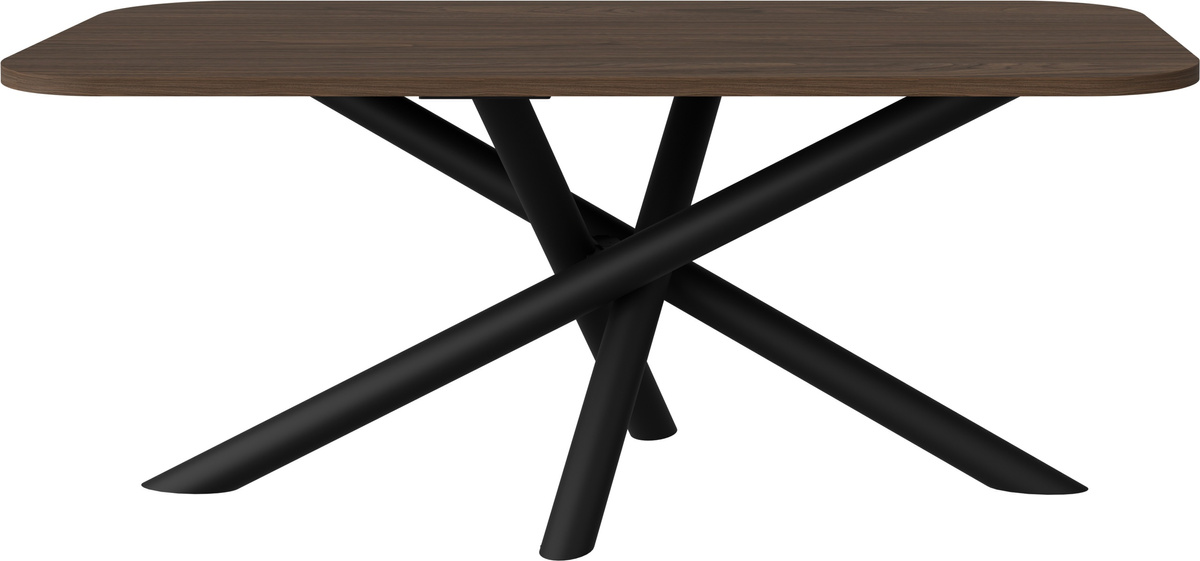 Zaokrąglony nowoczesny stół do jadalni 185x90 cm OPALIO orzech wisconsin