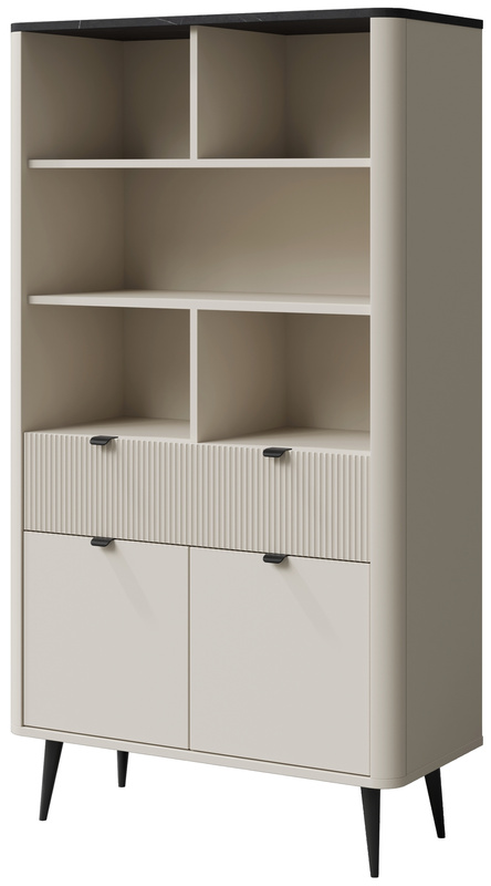 Duży regał na książki do salonu z szufladami 90 cm MIREL