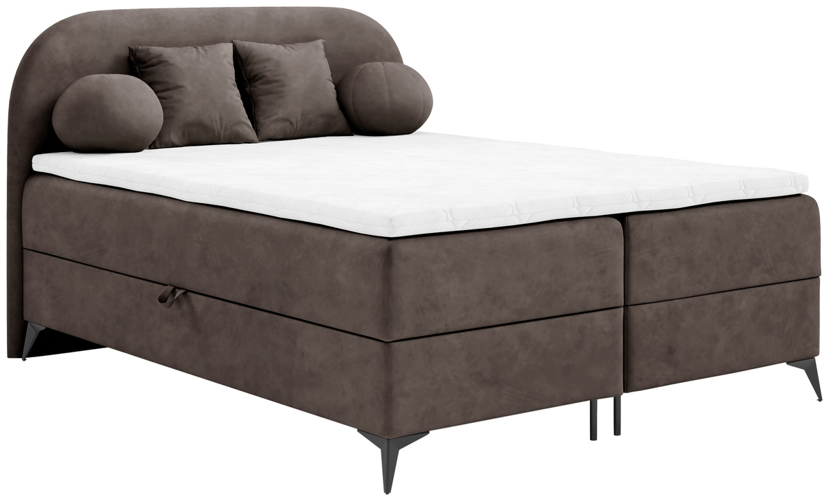 Kontynentalne łóżko do sypialni 180x200 cm tapicerowane SERENO