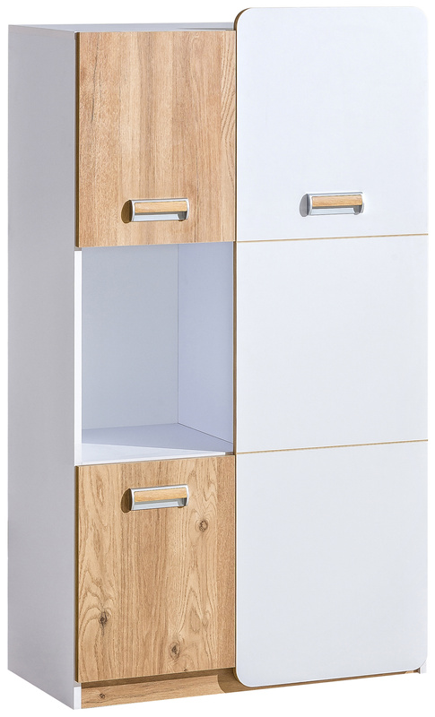 Nowoczesny regał do pokoju dziecięcego 80 cm LUMINOUS biały