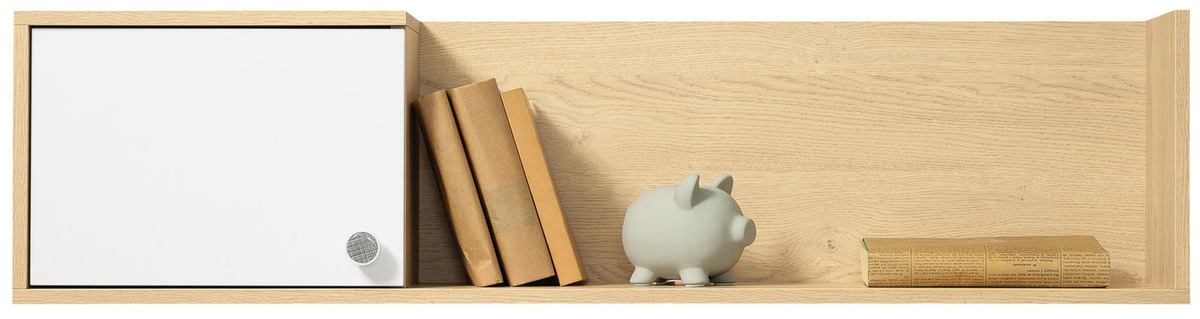 Półka wisząca z szafką 120 cm do pokoju młodzieżowego SLEEK