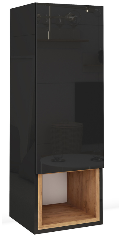 Czarna szafka wisząca PREMIUM