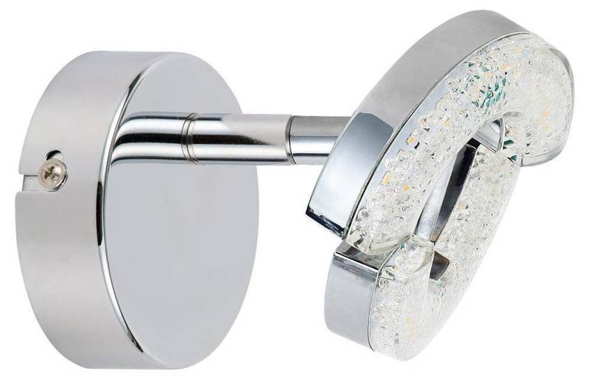 Srebrny kinkiet LED nad lustro do łazienki MORRIS IP20