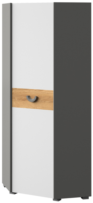 Nowoczesna szafa narożna do pokoju młodzieżowego 75 cm COOLIFY