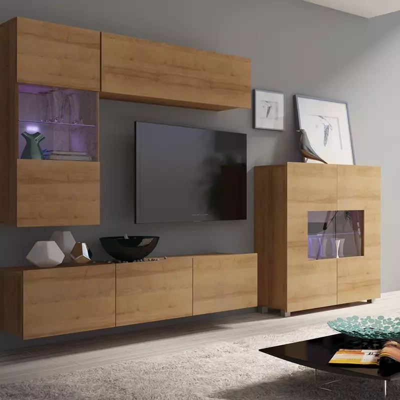 Meble do salonu dąb złoty MODERN 3