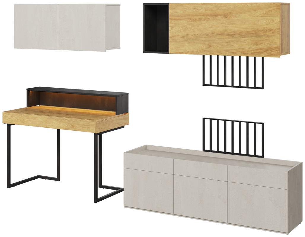 Nowoczesne meble młodzieżowe z biurkiem TEEN FLEX