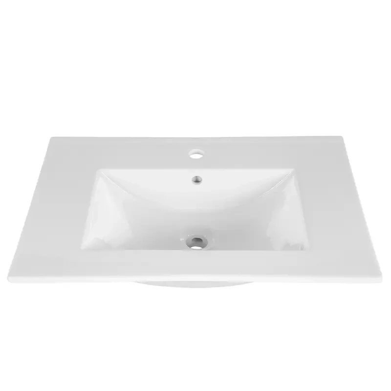 Umywalka wpuszczana 80 cm ceramiczna