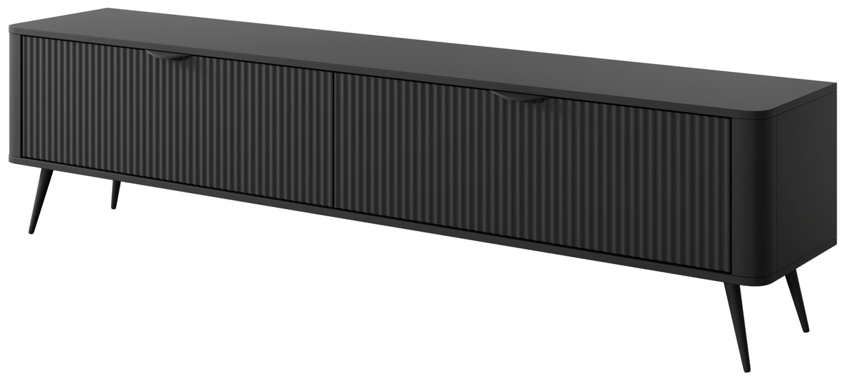 Szafka RTV 200 cm do salonu LEONTE czarny