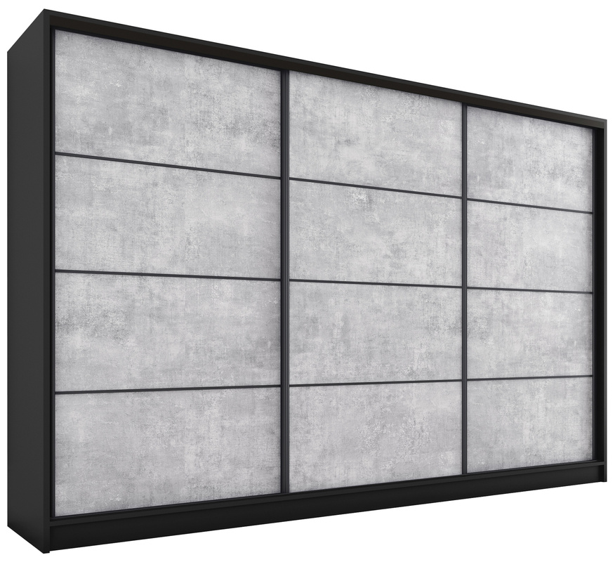 Szafa do sypialni 280 cm LOFT beton mat