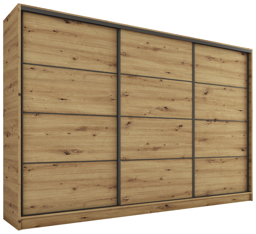 Loftowa szafa przesuwna 280 cm dąb artisan LOFT
