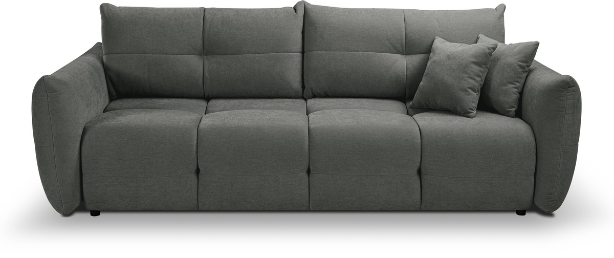 Grafitowa kanapa rozkładana do salonu z funkcją spania BERGAMO