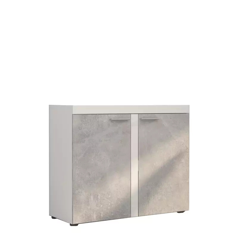 Nowoczesna komoda 97 cm Beton jasny biały SAMBA