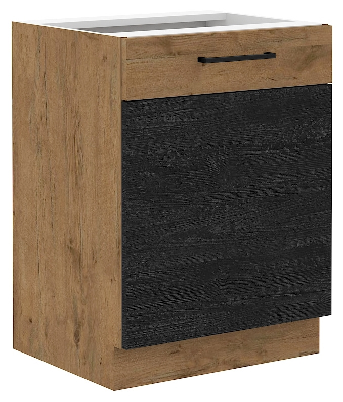 Dolna szafka kuchenna 60 cm VIKI ciemne drewno