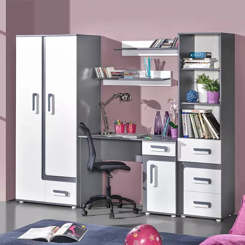 Młodzieżowa meblościanka z biurkiem szafa regał MALE