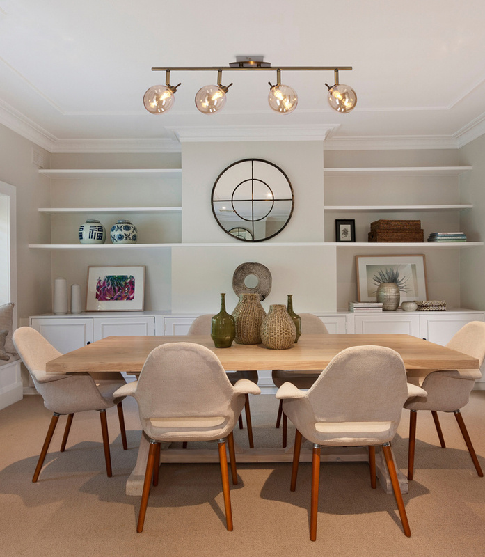 Patynowa lampa sufitowa listwa 4-punktowa do salonu LENTINI szkło