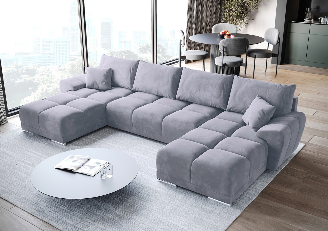 Nowoczesny szary narożnik do salonu NUBES