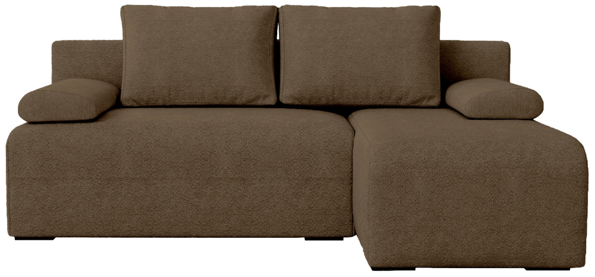 Mała kanapa narożna z funkcją spania do salonu boucle ERNEST