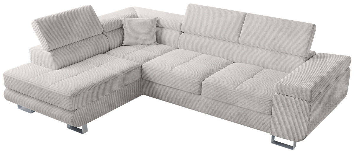 Nowoczesny szary narożnik z funkcją spania ANTON