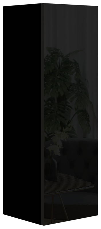 Wisząca czarna szafka z półkami PREMIUM