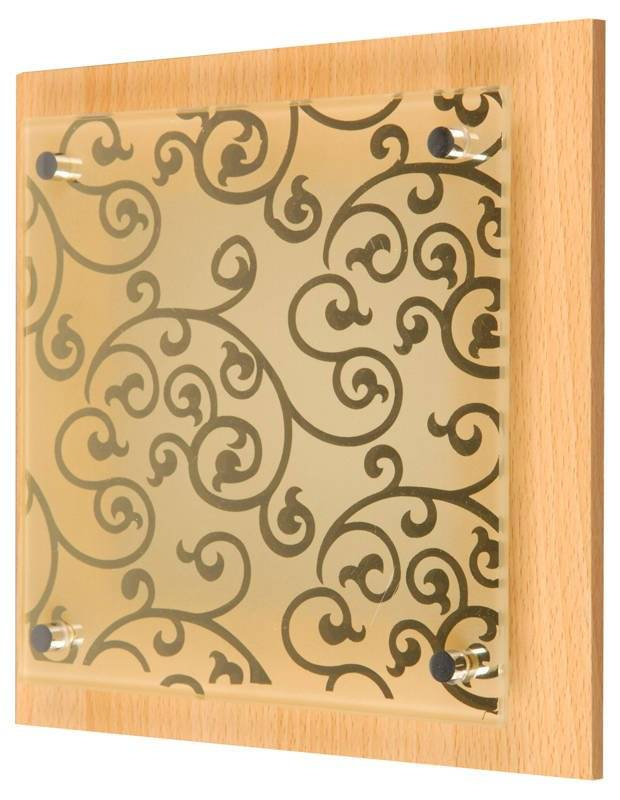 Brązowy plafon ścienny kwadratowy do salonu CHOCOLATE 24x24 cm