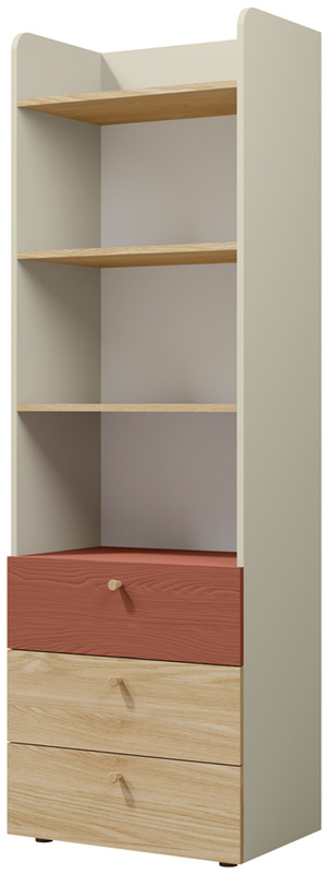 Regał z szufladami do pokoju młodzieżowego 60 cm YOKO