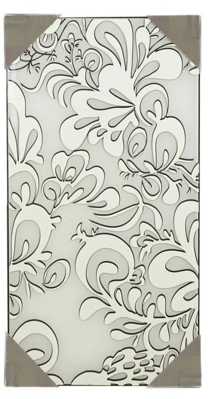 Biały plafon sufitowy do salonu i sypialni CEDRA metal szkło