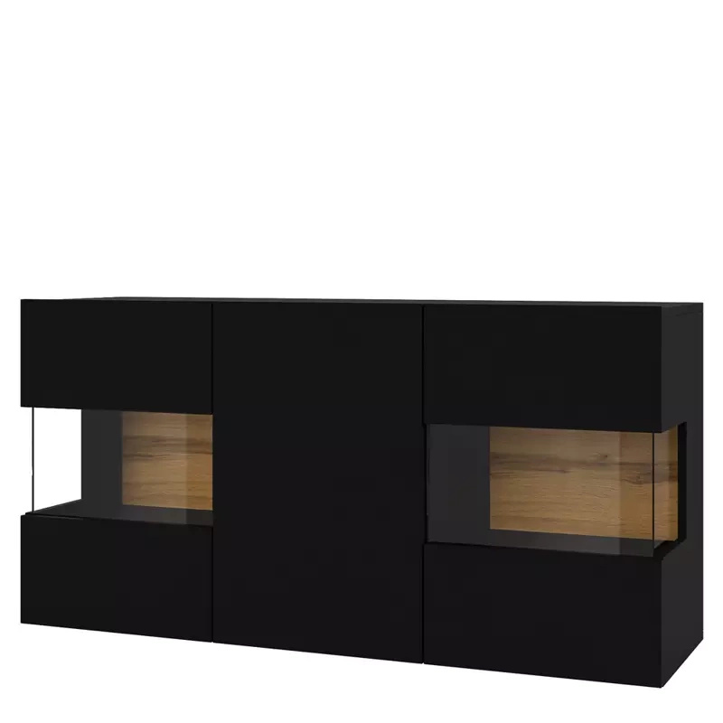 Nowoczesna komoda do salonu czarna AVENTELI