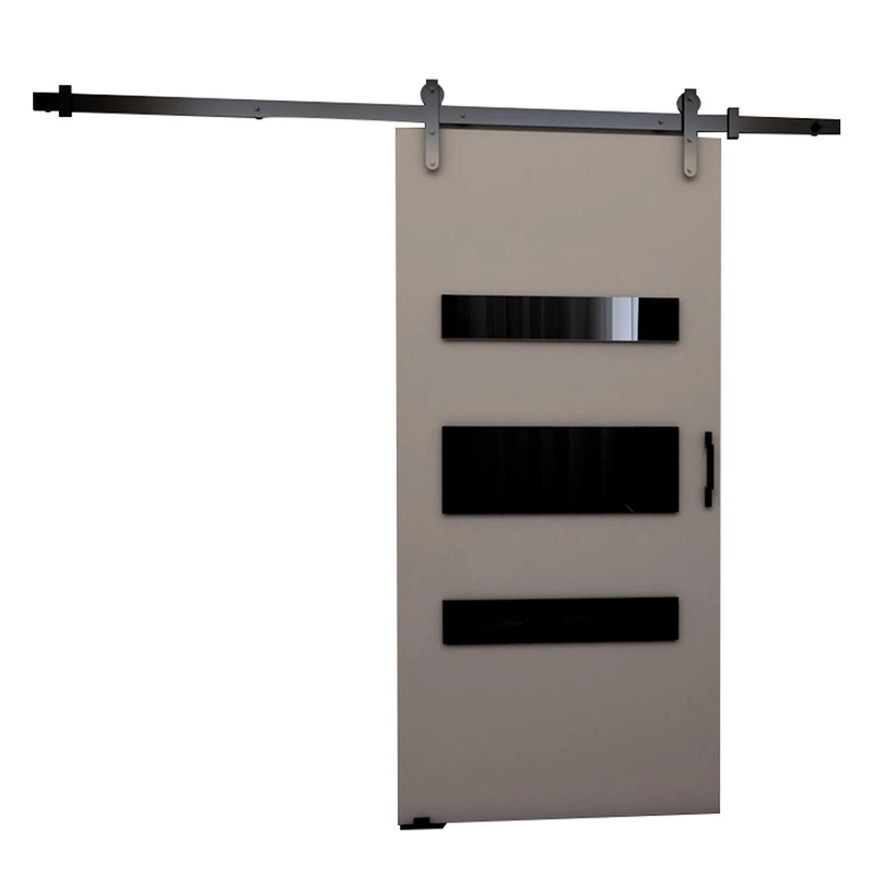 Naścienne drzwi przesuwne do garderoby PELSO szare