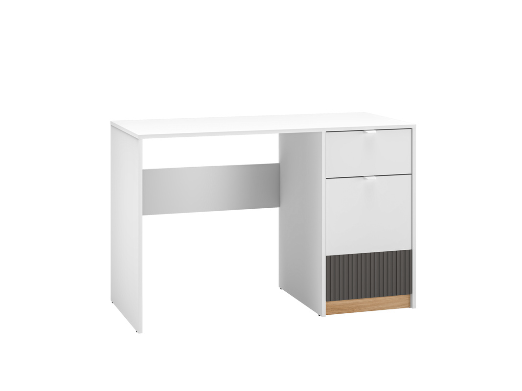 Nowoczesne biurko młodzieżowe 120 cm białe TORINO