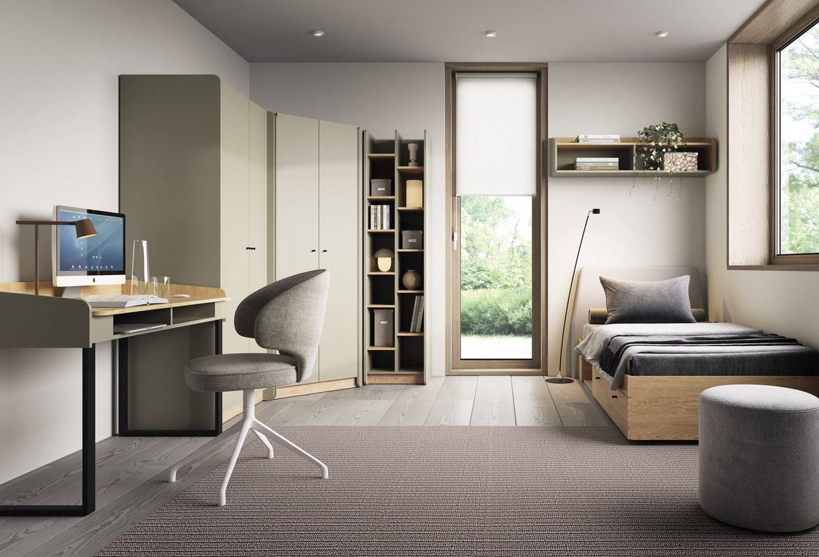 Komplet mebli do młodzieżowego pokoju z szafą ALDENO