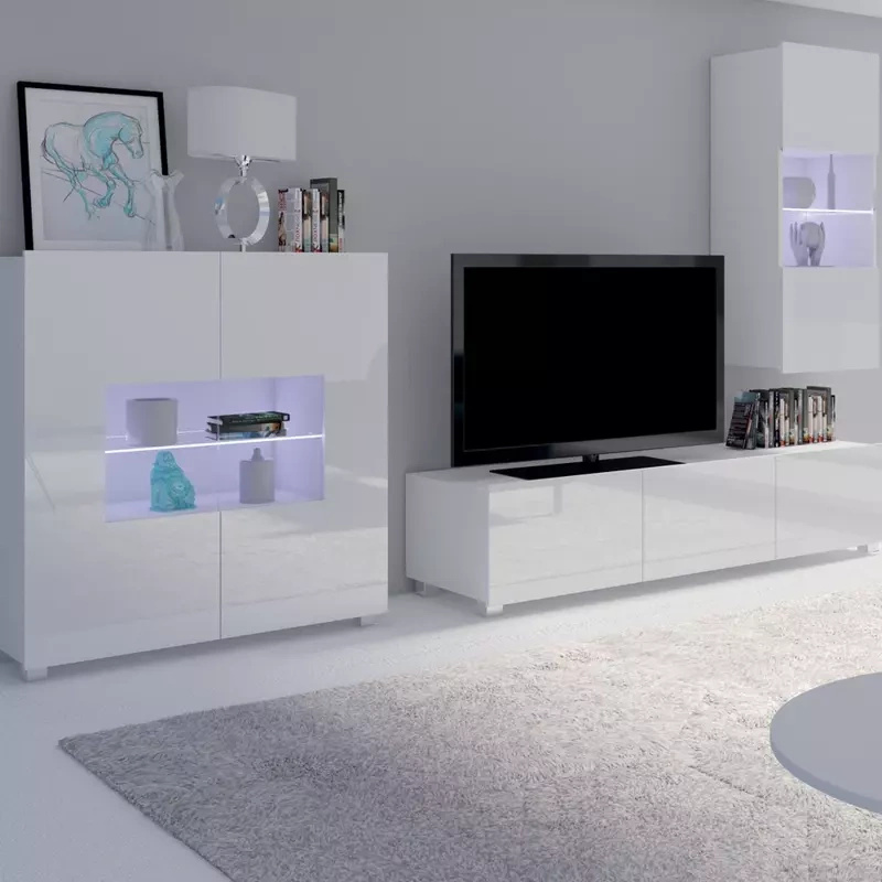 Meble do salonu pokoju biały połysk MODERN 7