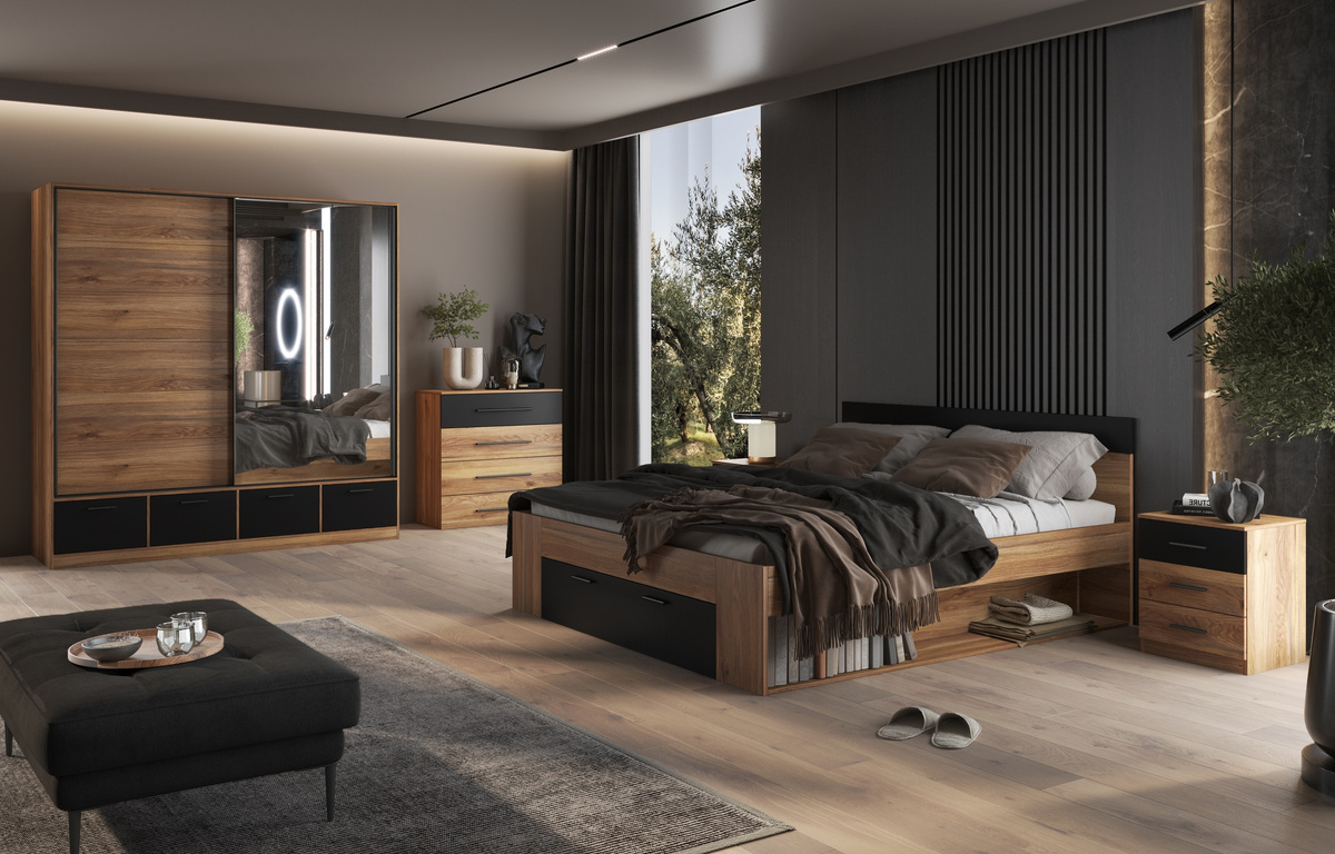 Meble do sypialni w stylu loftowym BETA