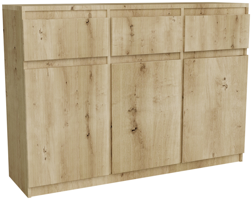 Nowoczesna komoda 120 cm z szufladami dąb artisan MONTEGO